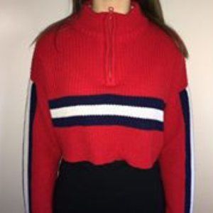 Bluenotes Crochet Cropped Sweater